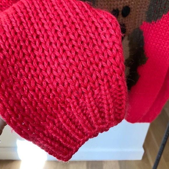 Mi Ki Women's Vintage Red/Brown Mama/Baby Koala Bear Crew Neck Sweater sz M - Picture 6 of 6